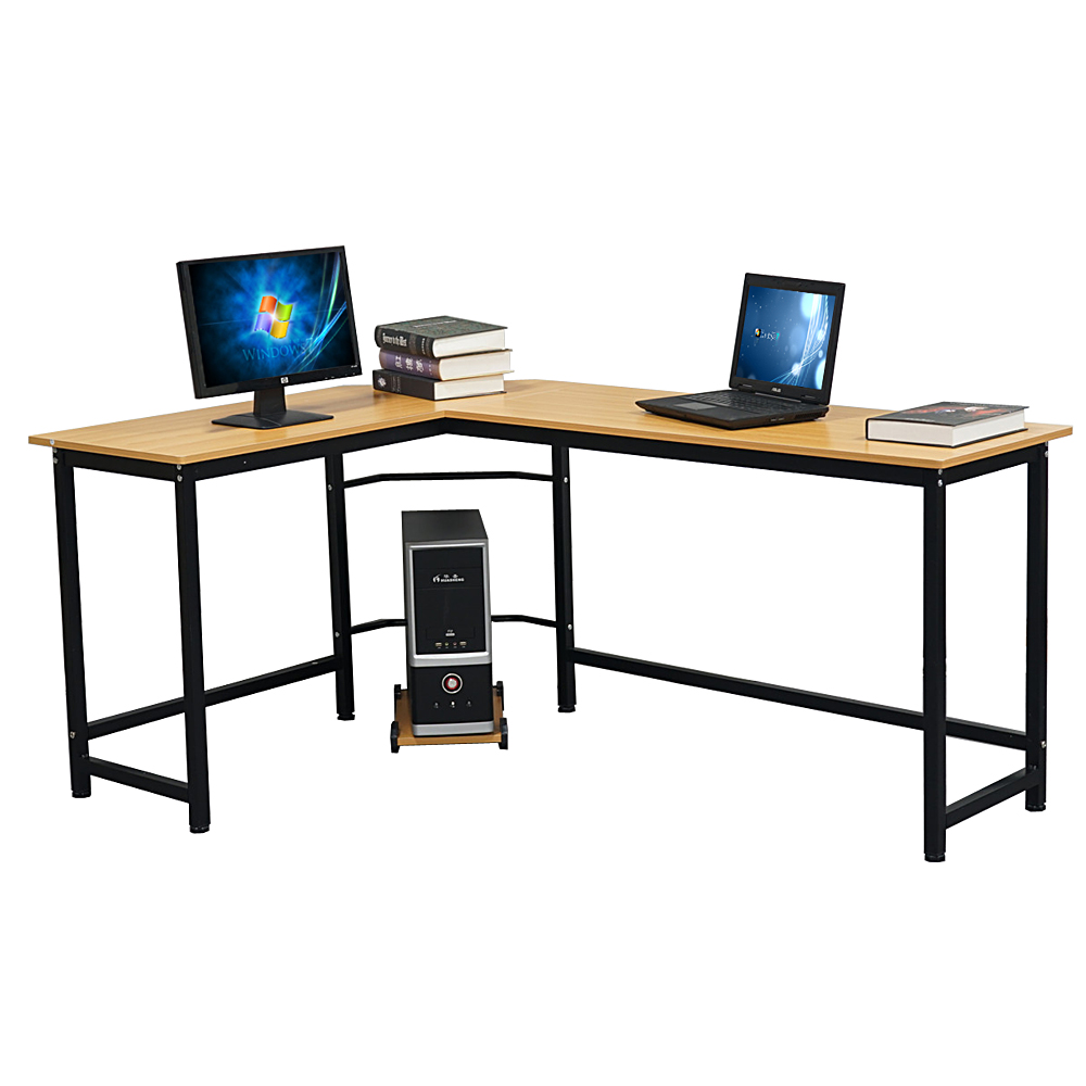 Two Colors L-ShapedL-Shaped Desktop Computer Desk