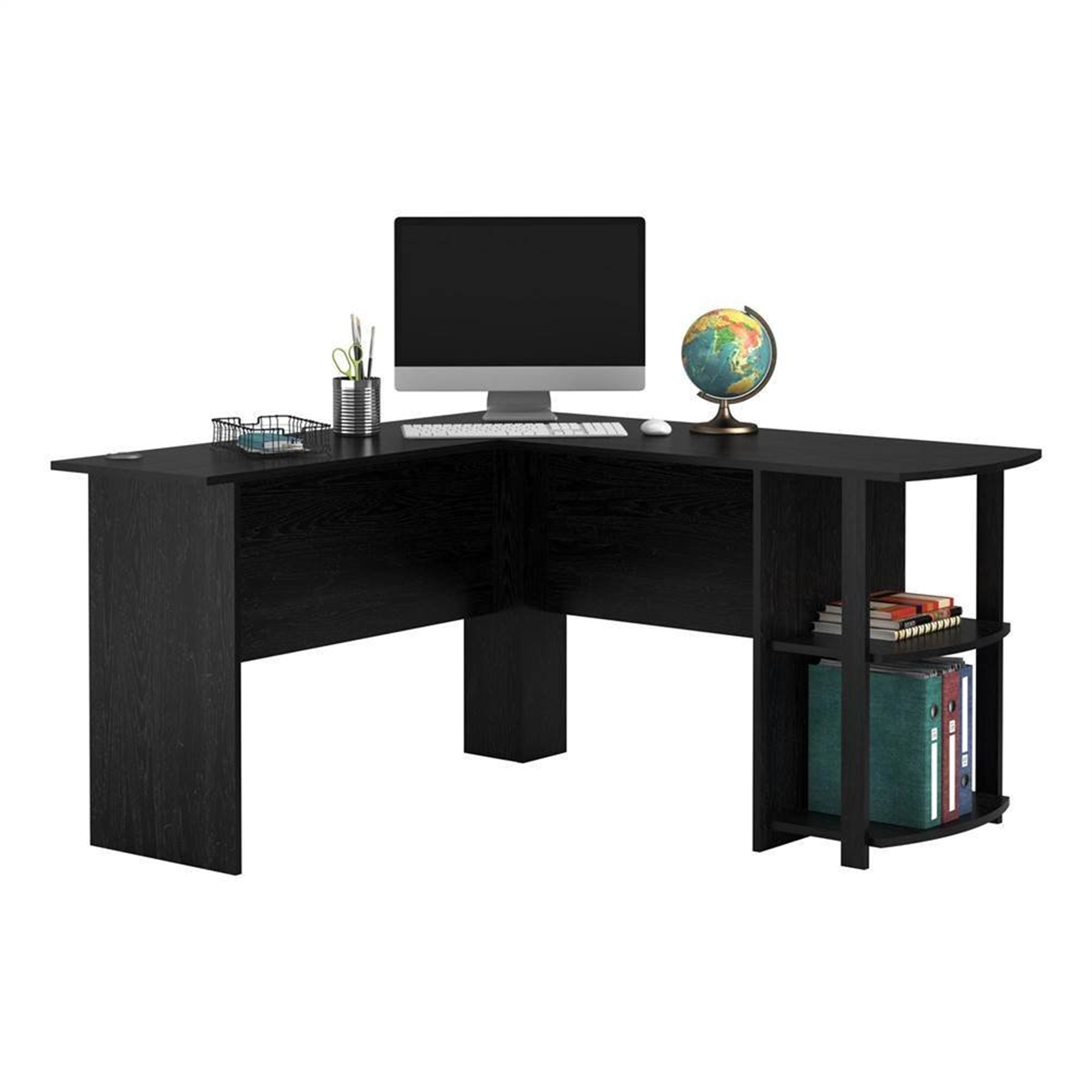 FCH L-Shaped Wood Right-angle Computer Desk with